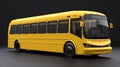 School bus on blacktop with clean sunny background