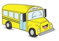 School bus cartoon design illustration