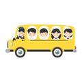 school bus and children transportation education Royalty Free Stock Photo