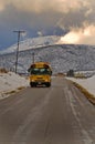 School bus in the country