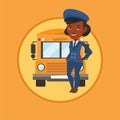 School bus driver vector illustration.