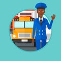 School bus driver vector illustration. Royalty Free Stock Photo