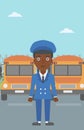 School bus driver vector illustration. Royalty Free Stock Photo