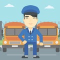 School bus driver vector illustration. Royalty Free Stock Photo