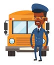 School bus driver vector illustration.