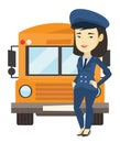 School bus driver vector illustration. Royalty Free Stock Photo