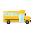 School bus flat clipart vector illustration Royalty Free Stock Photo