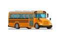 School bus. Flat style, vector illustration Royalty Free Stock Photo