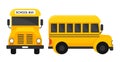 School bus front and side view Royalty Free Stock Photo