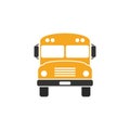 School bus front view Royalty Free Stock Photo