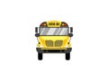 School bus front view vector illustration. Back to school.