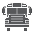 School bus glyph icon, school and education Royalty Free Stock Photo