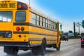 School bus on the highway in Miami