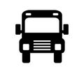 School bus icon illustrated in vector on white background