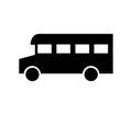 School bus icon illustrated in vector on white background