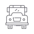 School bus icon, linear isolated illustration, thin line vector, web design sign, outline concept symbol with editable Royalty Free Stock Photo