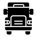 School bus icon in solid style for any projects Royalty Free Stock Photo