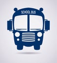 School bus icon, vector Royalty Free Stock Photo