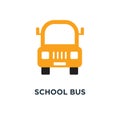 school bus icon. transportation vehicle concept symbol design, v Royalty Free Stock Photo