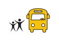 School bus icon vector Royalty Free Stock Photo