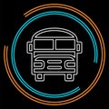 School bus icon - vector transportation vehicle Royalty Free Stock Photo