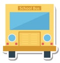 School Bus Isolated Vector Icon Editable Royalty Free Stock Photo