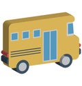 School Bus Isolated Vector Icon Editable Royalty Free Stock Photo