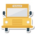 School Bus Isolated Vector Icon Editable Royalty Free Stock Photo