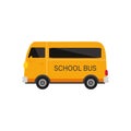 school bus isolated on white background, flat design icon back to school concept vector illustration Royalty Free Stock Photo