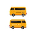 School bus isolated on white background, flat design icon back to school concept vector illustration Royalty Free Stock Photo