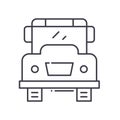school bus line icon, outline symbol, vector illustration, concept sign Royalty Free Stock Photo