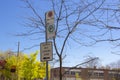 School bus loading zone sign Royalty Free Stock Photo