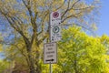 School bus loading zone sign Royalty Free Stock Photo