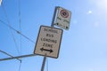 School bus loading zone sign Royalty Free Stock Photo
