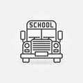School Bus outline vector concept icon or sign Royalty Free Stock Photo
