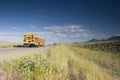 School bus on the road Royalty Free Stock Photo