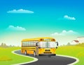 School bus on road Royalty Free Stock Photo