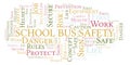 School Bus Safety word cloud. Royalty Free Stock Photo