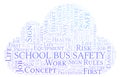 School Bus Safety word cloud. Royalty Free Stock Photo
