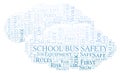 School Bus Safety word cloud. Royalty Free Stock Photo