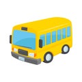 School Bus Sign Emoji Icon Illustration. Transport Vector Symbol Emoticon Design Clip Art Sign Comic Style. Royalty Free Stock Photo