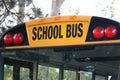 School bus sing on a top of the vehicle Royalty Free Stock Photo
