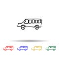 school bus sketch multi color style icon. Simple thin line, outline vector of education icons for ui and ux, website or mobile Royalty Free Stock Photo