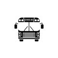 School bus solid icon, student transport