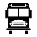 School bus solid icon. Vehicle vector illustration isolated on white. Transport glyph style design, designed for web and Royalty Free Stock Photo