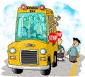 School Bus Stop Royalty Free Stock Photo