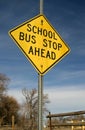 School Bus Stop Ahead Royalty Free Stock Photo