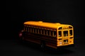 The stop signal arm. The school bus display a stop signal. Royalty Free Stock Photo