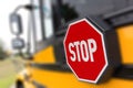 School Bus Stop Sign Royalty Free Stock Photo