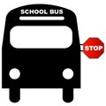 School bus with stop sign Royalty Free Stock Photo